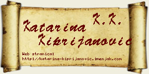 Katarina Kiprijanović vizit kartica